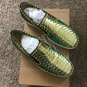 Blue/Green (Low) Snakeskin Christian Louboutins